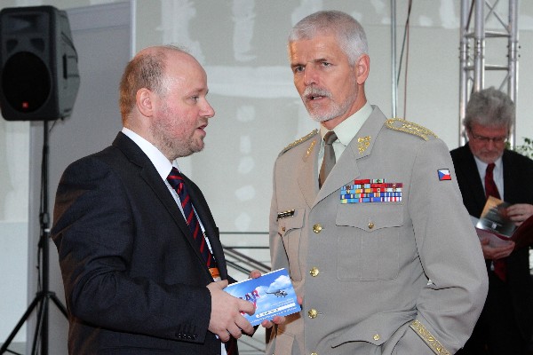 Petr Jirasek (l), regional vice president for Central Eastern European and Baltic regions, and Gen. Petr Pavel, CZA, chief of the general staff, attend the Future Crises Conference in October. 