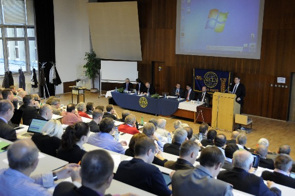Attendees gather in the auditorium for the October event on new cybersecurity law in the Czech Republic.