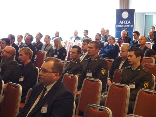 Students listen in the auditorium during the May “Cyber Security–Results and Challenge” conference.