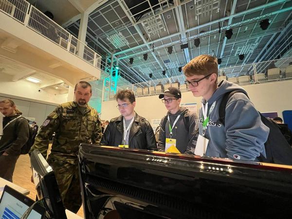 In April, students participate in a cybersecurity job fair in conjunction with the national cybersecurity competition.