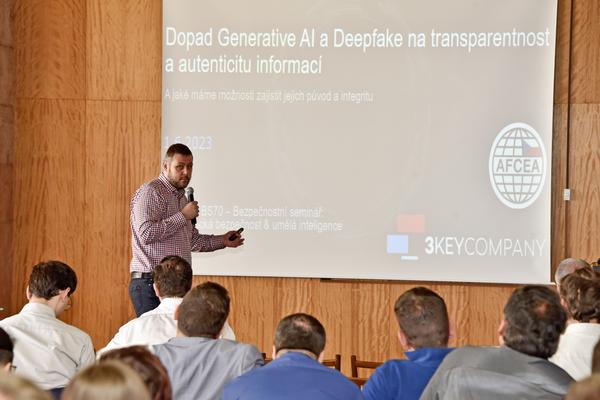Roman Cinkais, CEO, 3Key Company, speaks about recent trends in cybersecurity and artificial intelligence during the June event.
