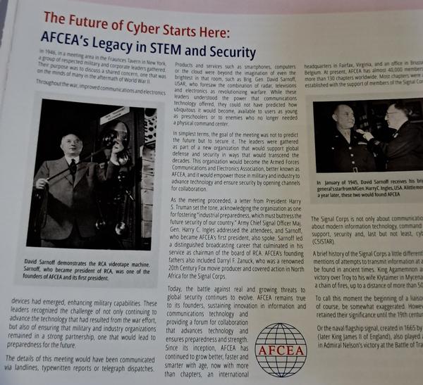 Pictured is the cover page of the newsletter featuring a quiz on AFCEA, cybersecurity, cryptology, STEM, and Czech history.