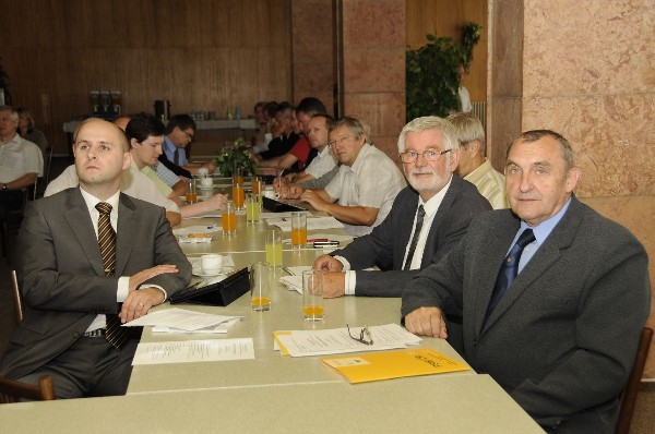 Josef Pozar, associate professor and dean of security and management faculty for the Police Academy of the Czech Republic, joins fellow attendees of the June seminar.