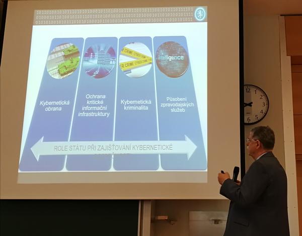 Dusan Navratil, director of the newly created National Cyber And Information Security Agency, gives the audience an overview of the priorities of the agency and the Czech Republic in the cybersecurity area at the September seminar. 