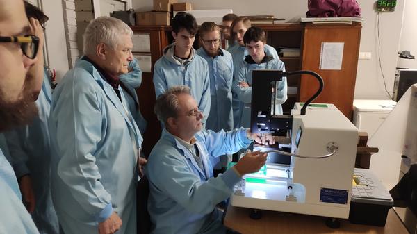 In October, the members of the Czech Cyber Team meet with Paul Svasta, professor, Polytehnica University of Bucharest (l), and his colleagues.