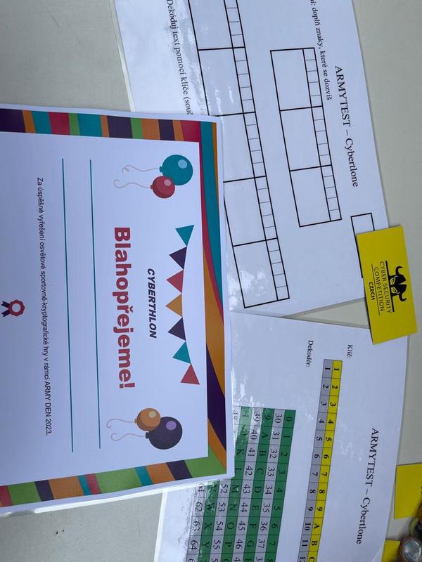 Explanations, tools and a diploma related to the fun sports-educational game CYBERTHLON were given out during the May event.