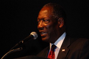 Gen. Lester Lyles, USAF (Ret.), speaks to hundreds of attendees at the chapter's InfoTech banquet in October.