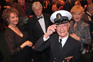 Frank Ruby, a World War II veteran on the ground during the bombing of Pearl Harbor, attends the chapter's Valentine's Ball as a special guest in February.