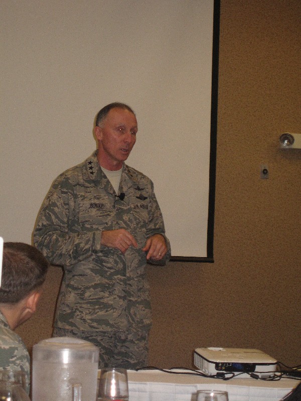 Lt. Gen. William Bender, USAF, chief, Information Dominance, and chief information officer, Office of the Secretary of the Air Force, speaks at the January 2015 luncheon.