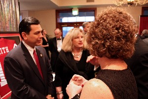 Rep. Steve Austria and wife Eileen mingle with guest during the Valentine Ball reception in February.