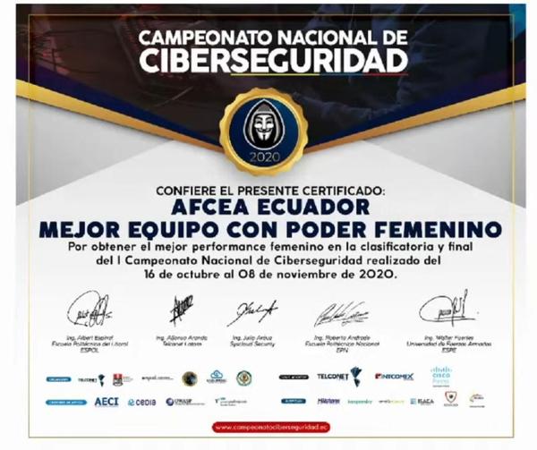 In November, the Best Team with Female Power receives a certificate of accomplishment. 