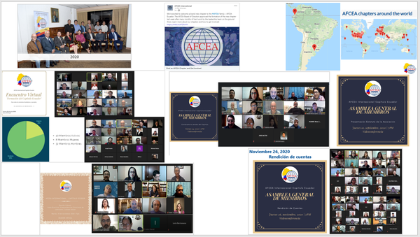 In February and June 2020, the board of directors of AFCEA International approve the formation of the new chapter in Ecuador; Ecuador is the second country to have its AFCEA International chapter in the South American Region after Argentina. Launch of the chapter formation; First General Assembly of members, Second General Assembly of members, Leaders first meeting: board of directors, vice presidencies, directors of commissions, advisory council and Third General Assembly of members.