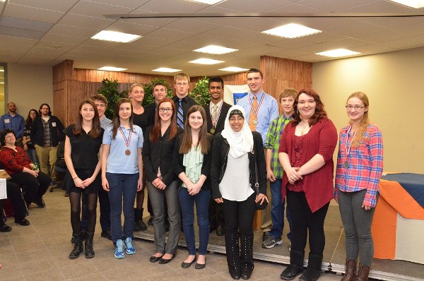 The chapter provided several students with special awards for noteworthy science projects in March. 