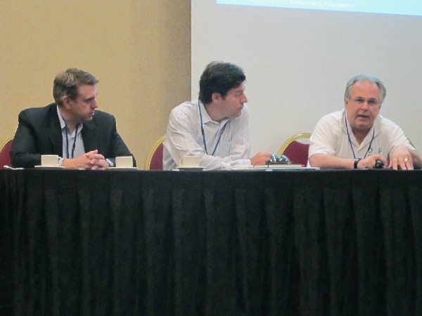 Open Networking Foundation members (l-r) Stuart Bailey, Jasson Casey and Rick Bauer lead the panel discussions in June on network architectures, use cases and upcoming developments in the software-defined networking (SDN) industry.