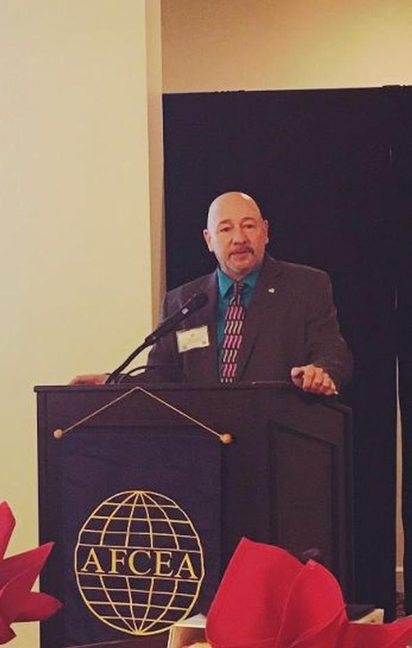 Chairman Martin Harbolt addresses attendees at the December General Membership Meeting. 