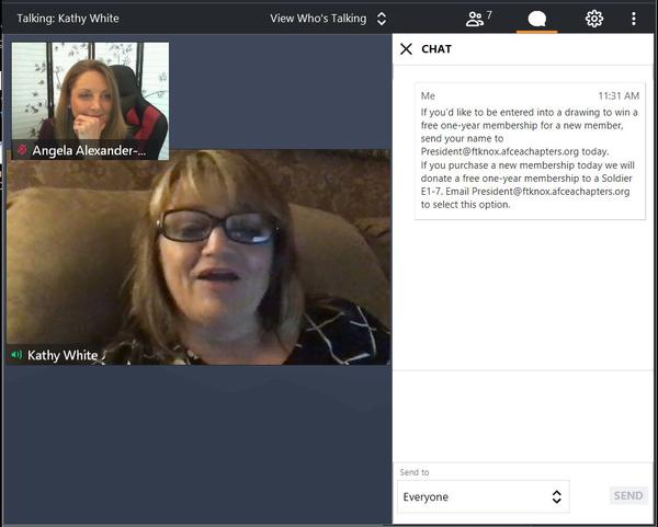 White speaks at the July virtual Young AFCEAN event.