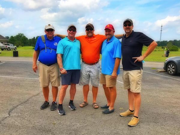 In September, special guests and combat veterans (from l-r), Spc. John Looker, USA (Ret.), recipient of three Purple Hearts, Vietnam; Maj. Alex Ross, U.S. Army Ranger, recipient of a Purple Heart, 101st Airborne; pose with David Hart, the regional vice president, Midwest, and vice president of Segue Technologies; Jeff Vigne, executive vice president of Exeter; and David Cox of CACI.