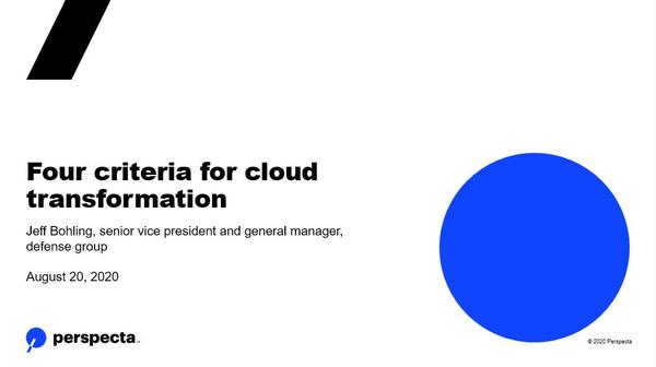 In August, Bohling presents on the Four Criteria for Cloud Transformation.