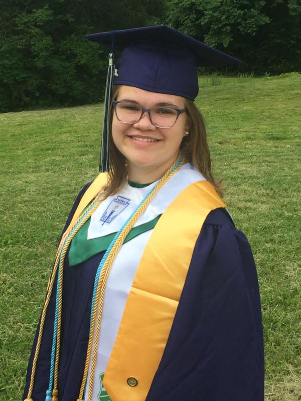 Trinity Rose Buchanan, engineering major at University of Kentucky, pauses for a photo at the award ceremony in July.
