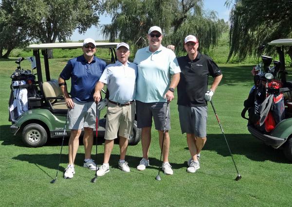 Pictured are the tournament champions from the 24th Annual AFCEA Greater Omaha Chapter Education Foundation Golf Tournament held in September. The team is TEK Systems B. Pictured (l-r) are:  Allen Frisbie, Frank McMaster, Mike Ballou and  Trent Morrison.<br /><br />