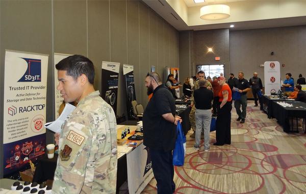 Participants network at the FDAE Tech Expo held at the Beardmore Event Center, Bellevue, Nebraska, in October.