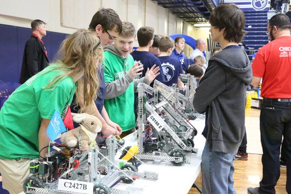 The March event was a VEX World Championship and a U.S. Open Robotics Championship qualifier for high school teams from Nebraska and Iowa.