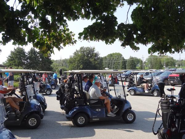 In September, the golfers take to the course for the tournament.