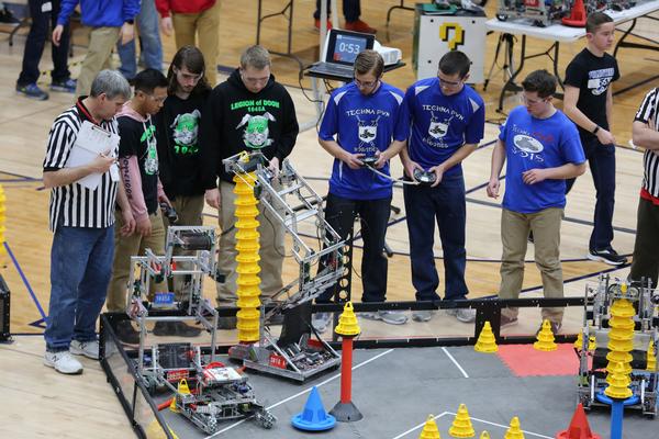 Teams that excel in the Heartland Regional Robotics Championship are eligible for chapter grants. The chapter gave $1,000 in grants to notable teams in March.