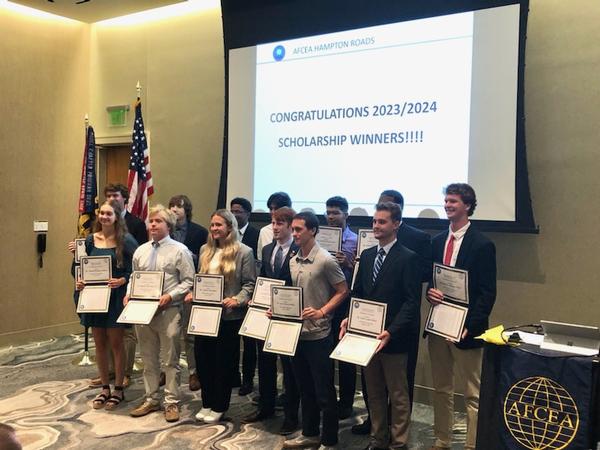 In June, the chapter recognizes the 2023 AFCEA Hampton Roads Scholarship Winners.
