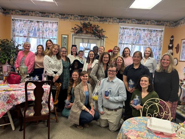 In March, 23 participants attend the chapter's inaugural Tea Time event in Virginia Beach.
