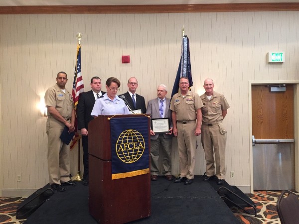 Joint Information Operations Range (JIOR) TEAM Cyber awardees are honored at the June luncheon.