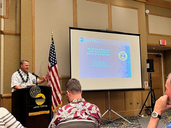 In February, Richard Williams, U.S. Pacific Fleet N6 technical director, addresses the chapter on the 180+ programs on-going in his area of responsibility throughout the Pacific theater.