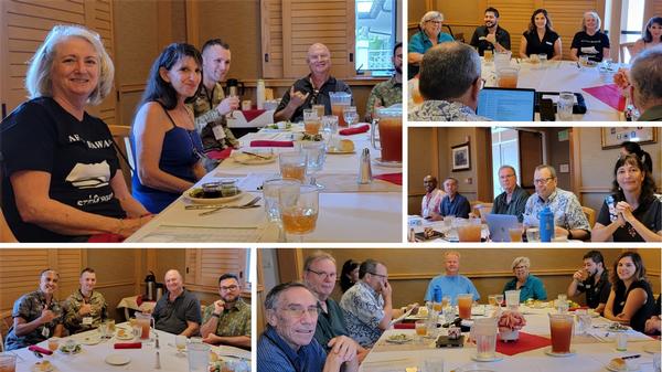 The chapter's board of directors and advisors hold the first board meeting of FY 2023 in April.