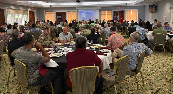 Attendees enjoy the September luncheon.