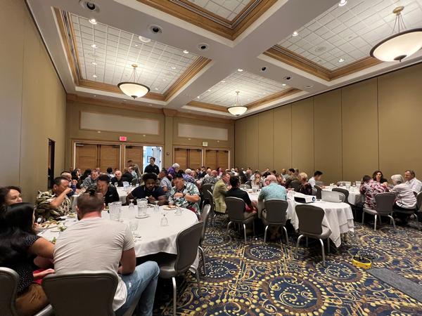 The chapter hosts a sold out event for their monthly luncheon series for February. This was the first at-capacity in-person event post COVID-19.