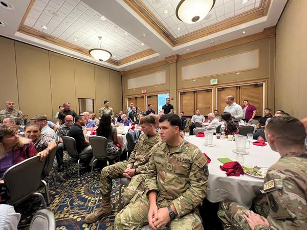 90+ uniformed, government civilian, industry, academia, AFCEA International and students attend the February Luncheon at Hale'Ikena hosted at Fort Shafter in Honolulu, Hawaii. 