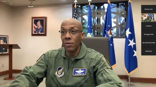 In June, Gen. Charles Q. Brown Jr., USAF, then-commander, Pacific Air Forces, speaks at the chapter's virtual event. Gen. Brown is now chief of staff of the U.S. Air Force.