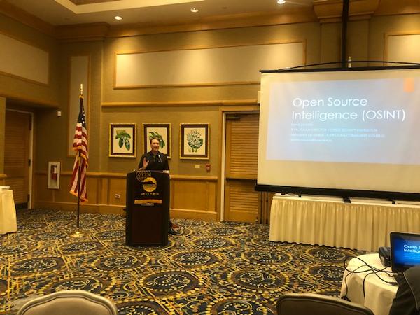 At the May event, guest speaker, Dave Stevens, director, University of Hawaii IT program and cybersecurity instructor, discusses open source intelligence and how hackers use this information in spear phishing campaigns.