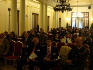 In January, attendees listen to subject matter experts at the chapter's conference on border control.