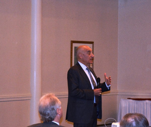 Lt. Gen. Peter M. Cuviello, USA (Ret.), speaks to the chapter in March.