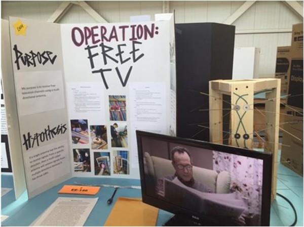 Operation Free TV by Corey James Crouch, grade 8, East Limestone High School was an award winner at the 56th North Alabama Regional Science and Engineering Fair in March. 
