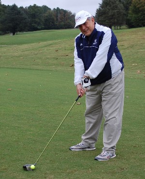 Vic Budura, chapter president, kicks off the chapter's 2nd Annual Fall Classic Golf Tournament and Fundraiser, held in October.