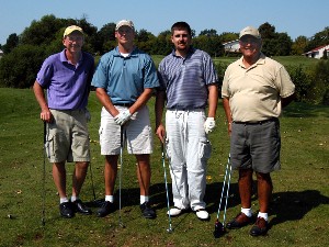 2006 winners of the Iowa Chapter Golf Outing with a score of 55 are (l-r)Greg Jobe, Jeremy Bergh, Brad Neuville and Art Barron.