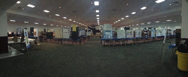 A sea of student presentations remains at the end of the first day of the annual Northeast Florida Regional Science and Engineering Fair in February. 