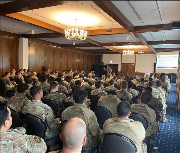 In October, the chapter enjoys a presentation from Chief Master Sgt. Victor Cordero Jr., USAF, who discussed Cyber Manning Initiatives.