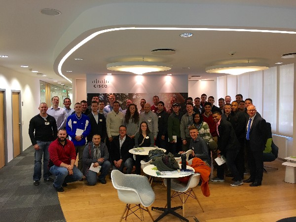 Young AFCEANs gather at the Cisco European offices in Germany during the October educational event.