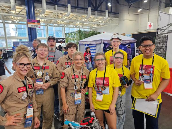 The team tours the NASA Buoyancy Laboratory in April as a result of their journey to the Houston competition.