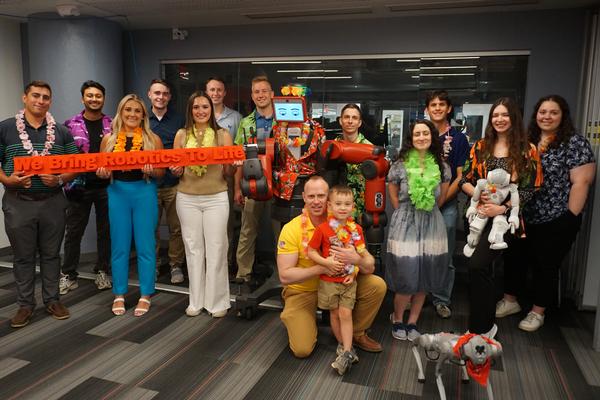A good time is had by all during the July Emerging Leaders' visit to Mass Robotics.