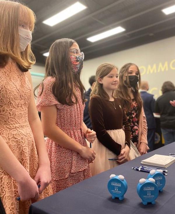 Members of Team Cryptic represent the Best All-Female Middle School at the February event.