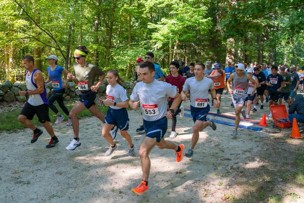 Cadets lead the way during the September race.